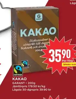 Willys GARANT Kakao erbjuda