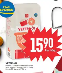 Willys GARANT Vetemjöl erbjuda