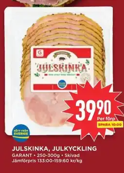 Willys GARANT Julskinka, julkyckling erbjuda