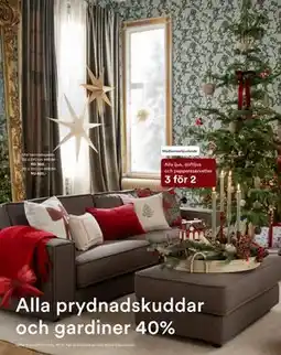 Hemtex Alla prydnadskuddar och gardiner 40% erbjuda