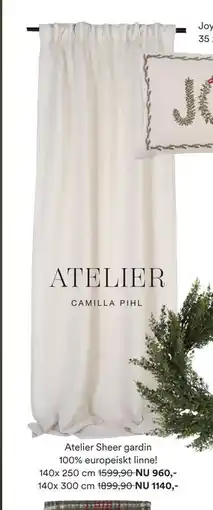 Hemtex Atelier Sheer gardin 100% europeiskt linne! erbjuda