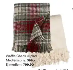 Hemtex Waffle Check ullpläd Medlemspris:, SEK 799.9, Medlemspris erbjuda