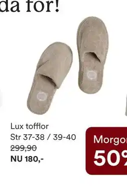 Hemtex Lux tofflor, SEK 180 erbjuda