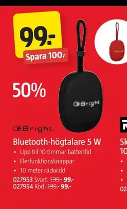 Jula Bluetooth-högtalare 5 W, SEK 99 erbjuda