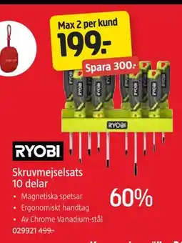 Jula Skruvmejselsats 10 delar, SEK 199 erbjuda