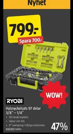 Jula Hylsnyckelsats 97 delar 3/8” – 1/4”, SEK 799 erbjuda