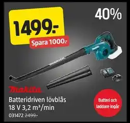 Jula Batteridriven lövblås 18 V 3,2 m³/min, SEK 1499 erbjuda