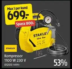 Jula Kompressor 1100 W 230 V, SEK 699 erbjuda