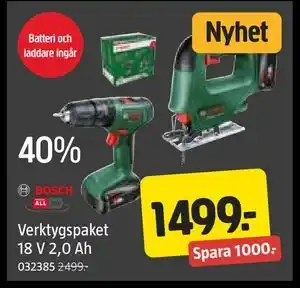 Jula Verktygspaket 18 V 2,0 Ah, SEK 1499 erbjuda