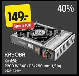 Jula Gaskök 2200 W 340x115x280 mm 1,5 kg, SEK 149 erbjuda