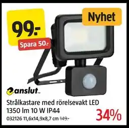Jula Strålkastare med rörelsevakt LED 1350 lm 10 W IP44, SEK 99 erbjuda