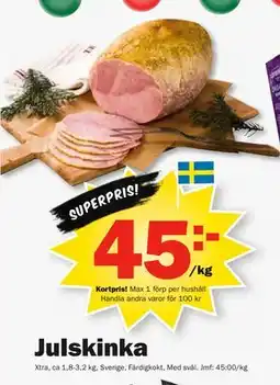 Pekås Julskinka, Medlemspris erbjuda