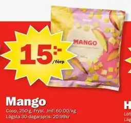 Pekås Mango, SEK 15 erbjuda