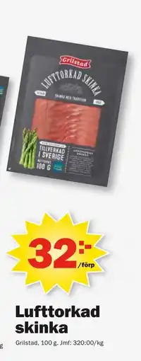 Pekås Lufttorkad skinka, SEK 32 erbjuda