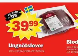 Pekås Ungnötslever, SEK 39.99 erbjuda
