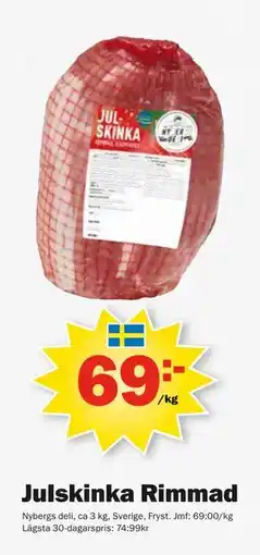 Pekås Julskinka Rimmad, SEK 69 erbjuda