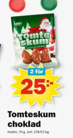 Pekås Tomteskum choklad, SEK 25 erbjuda