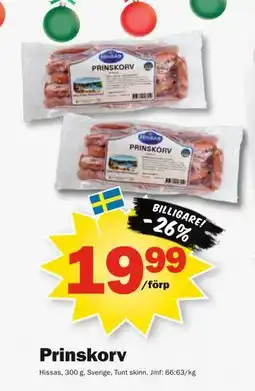 Pekås Prinskorv, SEK 19.99 erbjuda