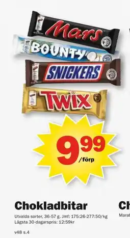 Pekås Chokladbitar, SEK 9.99 erbjuda