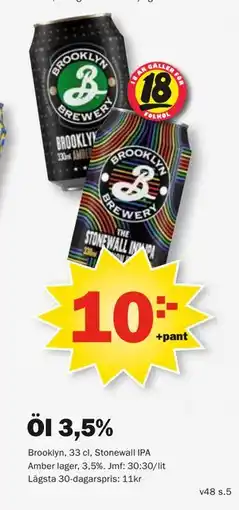 Pekås Öl 3,5%, SEK 10 erbjuda