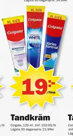 Pekås Tandkräm, SEK 19 erbjuda
