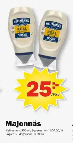 Pekås Majonnäs, SEK 25 erbjuda