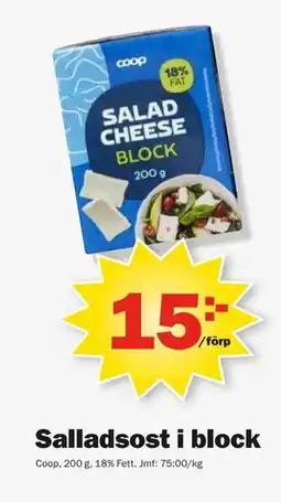 Pekås Salladsost i block, SEK 15 erbjuda