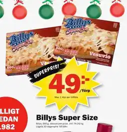 Pekås Billys Super Size, SEK 49 erbjuda