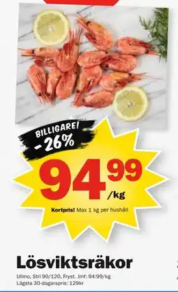 Pekås Lösviktsräkor, Medlemspris erbjuda