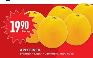 Willys APELSINER, SEK 19.9 erbjuda