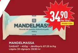 Willys MANDELMASSA, SEK 34.9 erbjuda