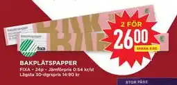 Willys BAKPLÅTSPAPPER, SEK 26 erbjuda