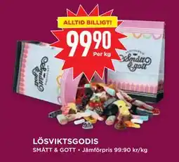 Willys LÖSVIKTSGODIS, SEK 99.9 erbjuda