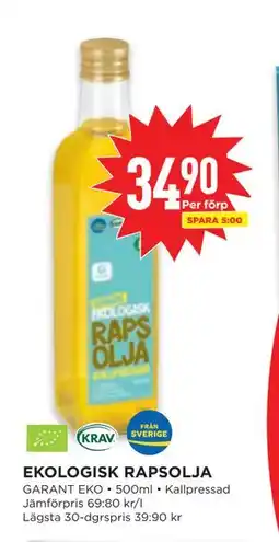 Willys EKOLOGISK RAPSOLJA, SEK 34.9 erbjuda