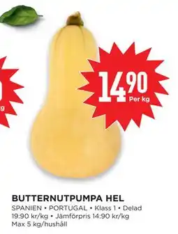 Willys BUTTERNUTPUMPA HEL, SEK 14.9 erbjuda