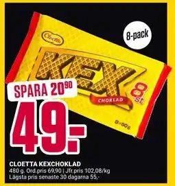 ÖoB CLOETTA KEXCHOKLAD, SEK 49 erbjuda