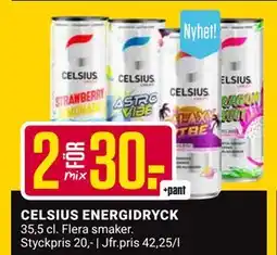 ÖoB CELSIUS ENERGIDRYCK, SEK 30 erbjuda