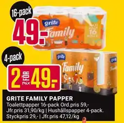 ÖoB GRITE FAMILY PAPPER, SEK 49 erbjuda