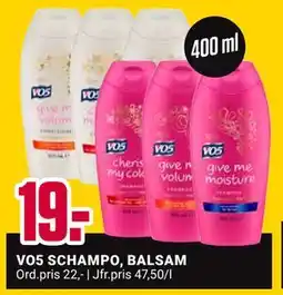 ÖoB VO5 SCHAMPO, BALSAM, SEK 19 erbjuda