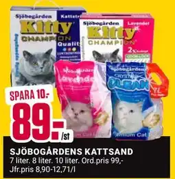 ÖoB SJÖBOGÅRDENS KATTSAND, SEK 89 erbjuda
