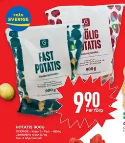 Willys Hemma POTATIS 900G, SEK 9.9 erbjuda