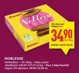 Willys Hemma NOBLESSE, Medlemspris erbjuda