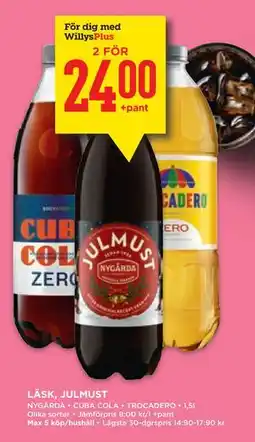Willys Hemma LÄSK, JULMUST, Medlemspris erbjuda