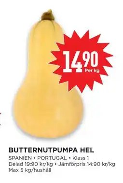 Willys Hemma BUTTERNUTPUMPA HEL, SEK 14.9 erbjuda