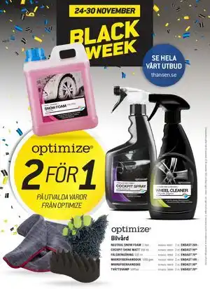 thansen 2 FÖR 1 PÅ UTVALDA VAROR FRÅN OPTIMIZE erbjuda