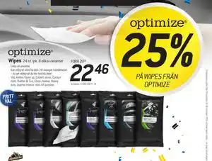 thansen 25% PÅ WIPES FRÅN OPTIMIZE erbjuda