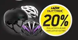 thansen 20% PÅ ALLA CYKELHJÄLMAR FRÅN LAZER OCH OUTTREK erbjuda