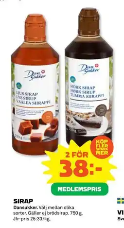 Coop Daglivs SIRAP, Medlemspris erbjuda