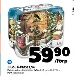 Coop Daglivs JULÖL 6-PACK 3,5%, SEK 59.9 erbjuda