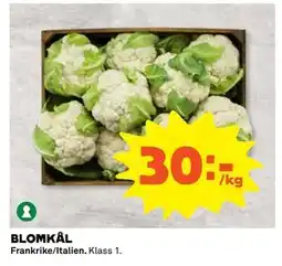 Coop Daglivs BLOMKÅL, SEK 30 erbjuda